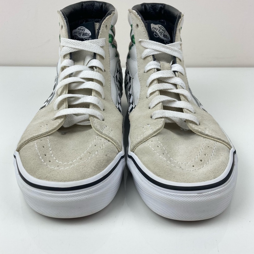 Vans Women’s Sk8-Hi “Checker Floral” White Cream Rose Skate Shoes Size 8.5 - Picture 5 of 11